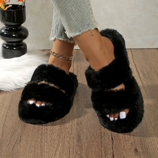 Serena Cozy Furry Slippers