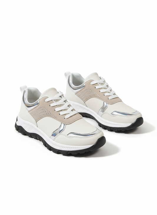 Lace Up Round Toe Sneakers