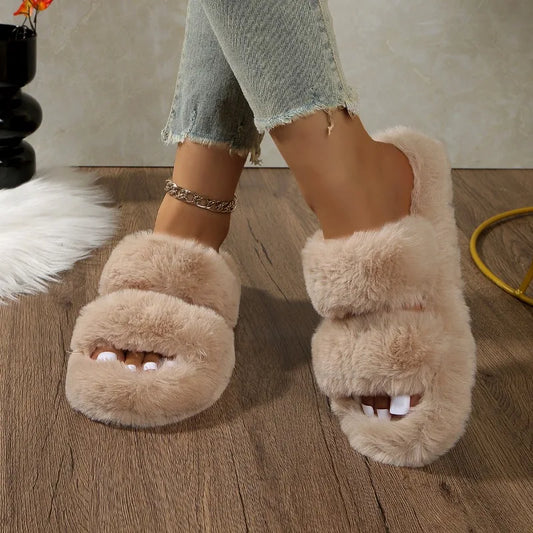 Serena Cozy Furry Slippers