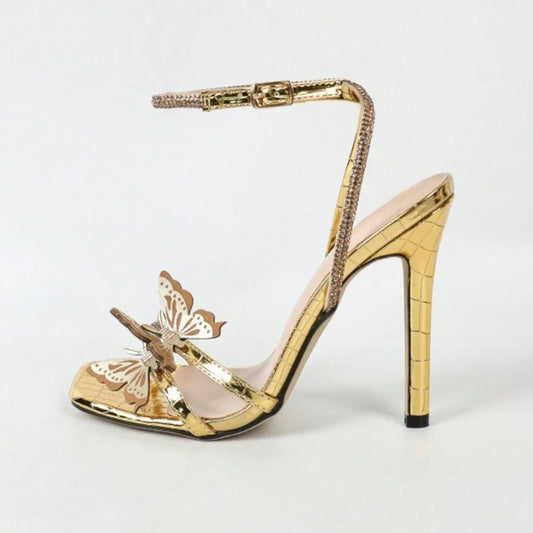 Tina Metal Butterfly High Heel