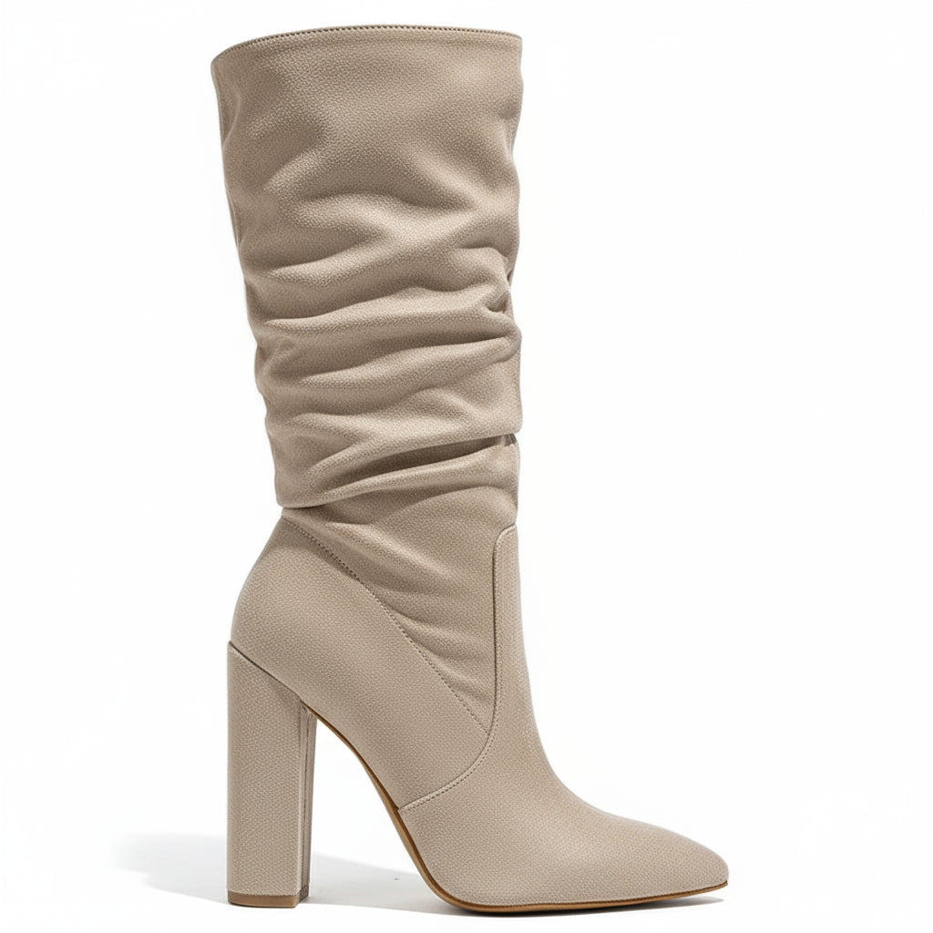 Beige knee-high boot 