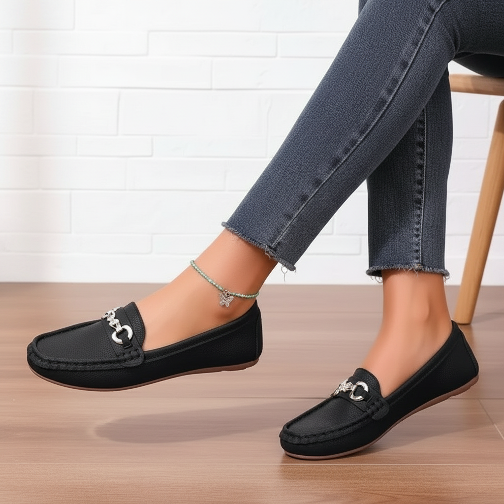 Black loafers