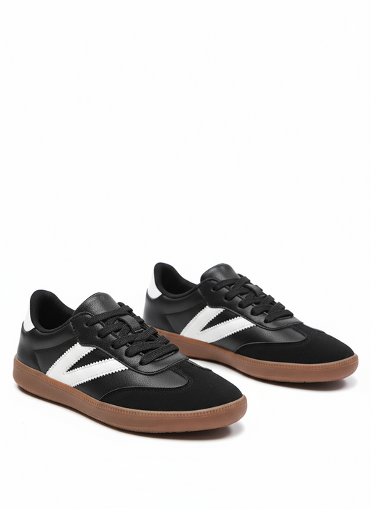 Eva Contrast Round Toe Sneakers