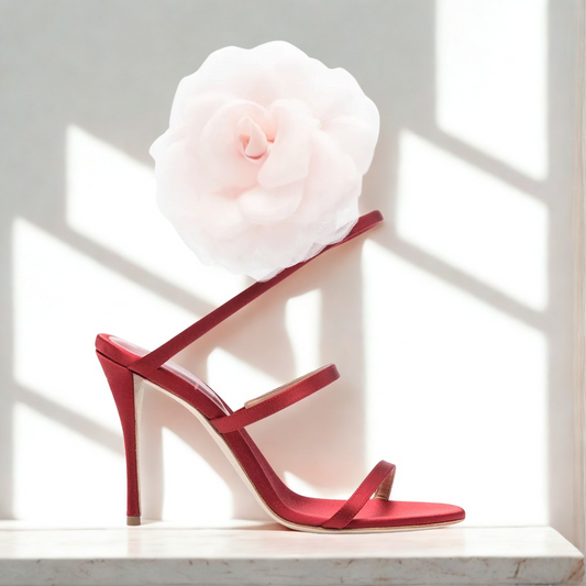 Sharla Strappy Flower Heel